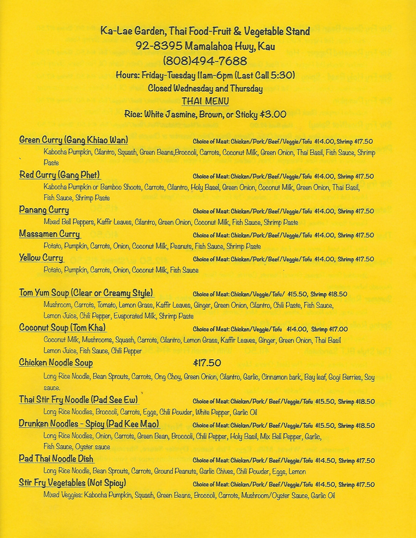 Ka Lae Garden Thai Food Menu-2